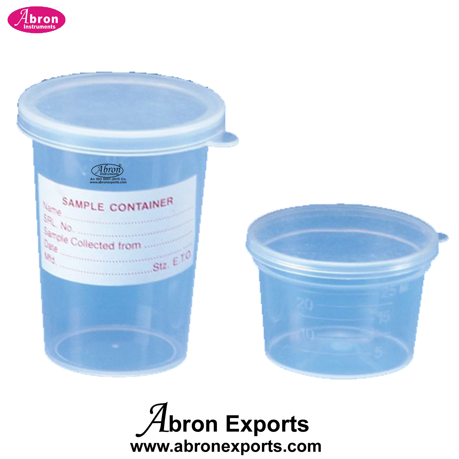 Container Sample Press and Fit Type 25ml 200pc pack or 50ml 100pc pack Polypropylene AC-573